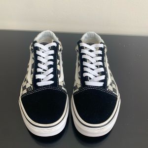 Van old sloop checkerboard skate shoe